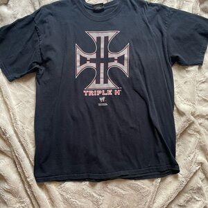 WWE Triple H Black and Red Cross T-Shirt
